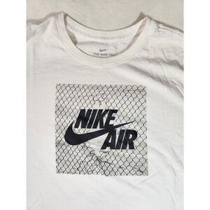 Sz XL Nike Chain Link Fence Graphic Logo The Nike Tee Short Sleeve White Unisex